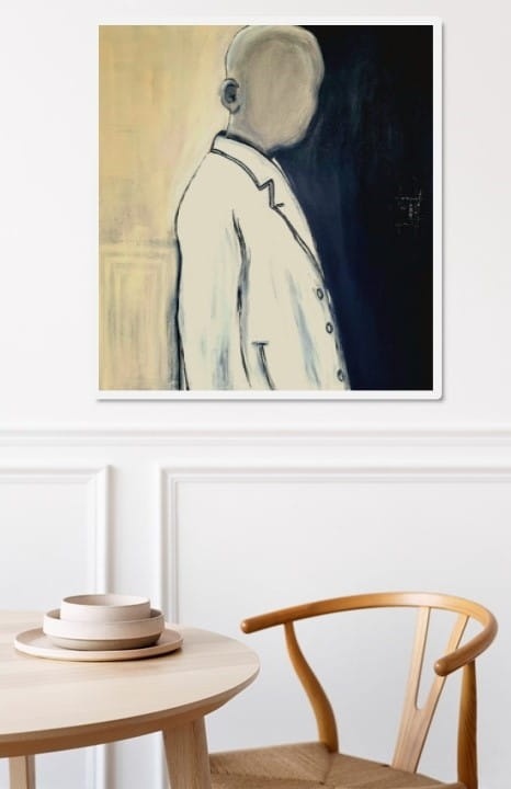 Abstrakcja LONELY Obraz na płótnie akryl 100x 100 cm