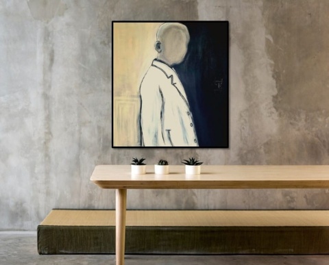 Abstrakcja LONELY Obraz na płótnie akryl 100x 100 cm