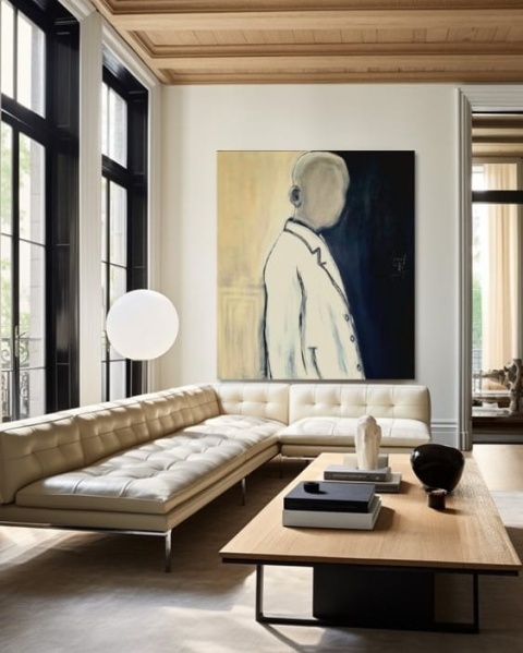 Abstrakcja LONELY Obraz na płótnie akryl 100x 100 cm