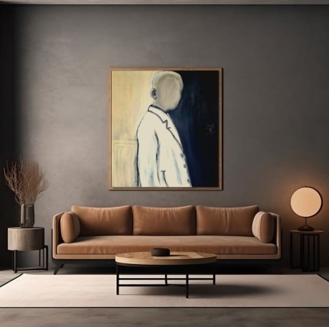 Abstrakcja LONELY Obraz na płótnie akryl 100x 100 cm