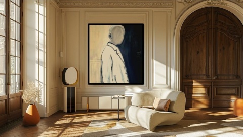 Abstrakcja LONELY Obraz na płótnie akryl 100x 100 cm