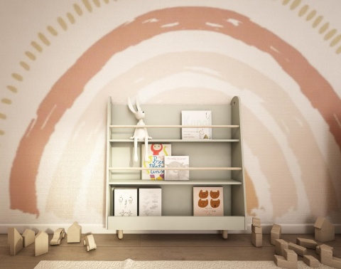 Regał biblioteczka bookworm oliwka