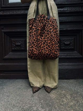 Torba Mr.m Cętki brązowe- uszy skóra naturalna