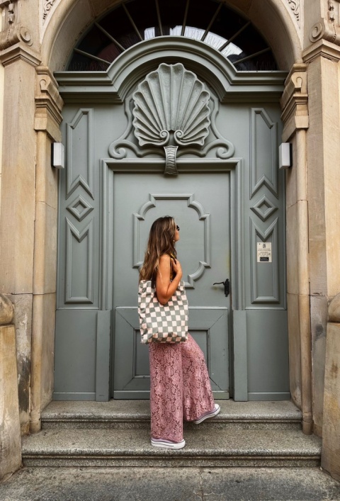 Torba Mr.m Pixel khaki- uszy skóra naturalna