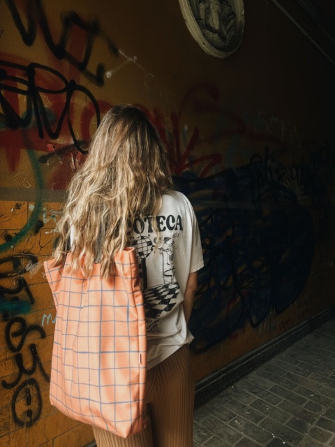 Torba Mr.m Pop pomarańczowa - uszy skóra naturalna