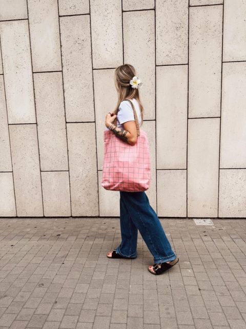 Mr.m Pop bag powder pink - ears natural leather