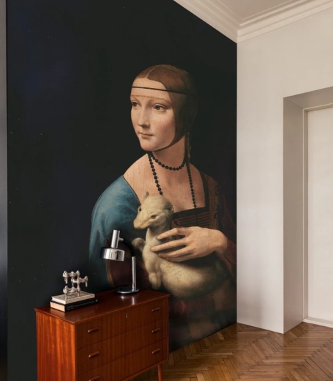 Lady with an Ermine wallpaper by Wallcolors