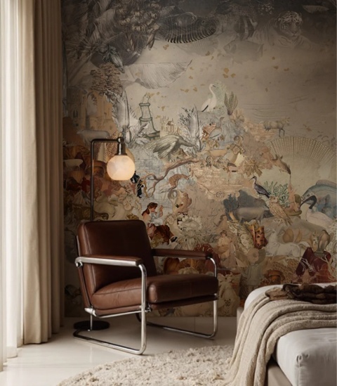 Tapeta Kingdom of All Creatures Sepia od Wallcolors