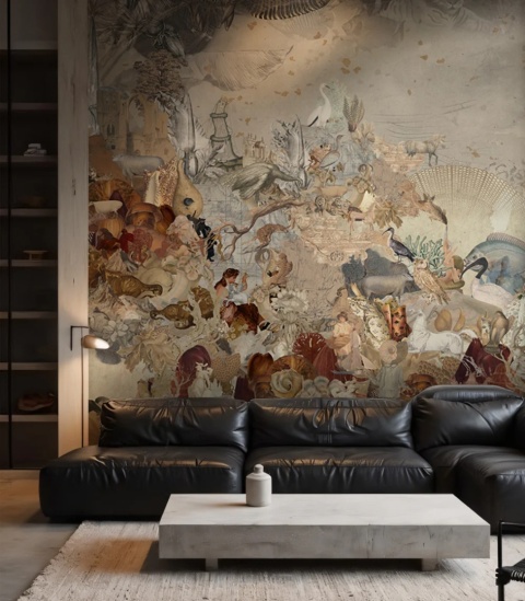 Tapeta Kingdom of All Creatures Sepia od Wallcolors