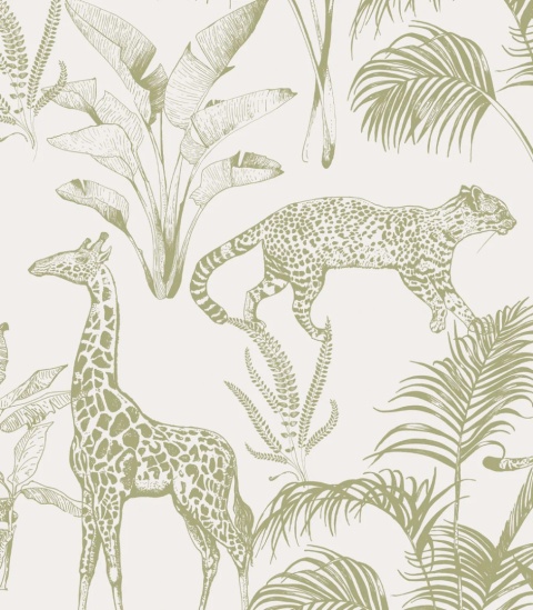 Safari Green Tapete von Wallcolors