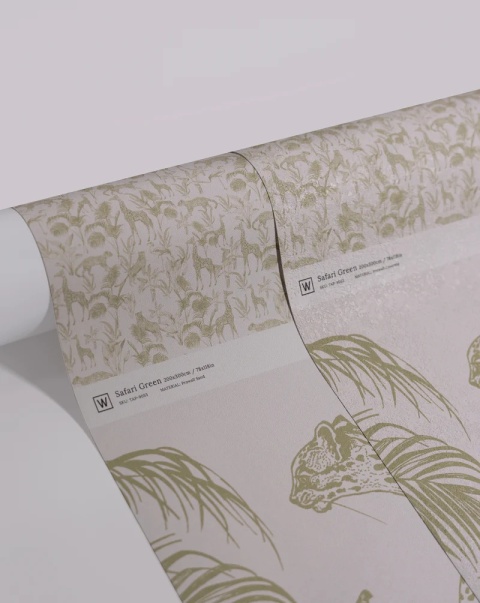Safari Green Tapete von Wallcolors