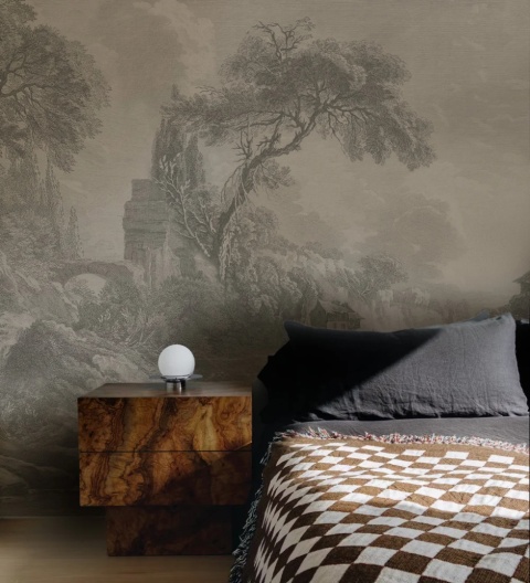 Ethereal Valley Beige Tapete von Wallcolors