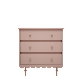 BABUSHKA chest of drawers with three drawers, pink