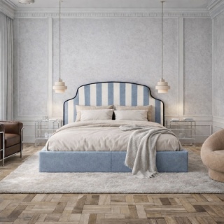 Łóżko tapicerowane NO.1 REVIVE Stripes