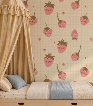 Strawberries wallpaper by Wallcolors
