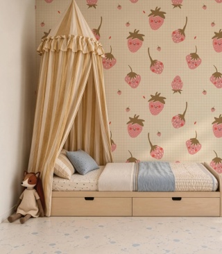 Strawberries wallpaper by Wallcolors