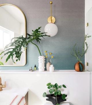 Tapeta Turquoise Fogg od Wallcolors