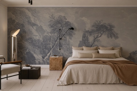 Ethereal Valley Blue Tapete von Wallcolors