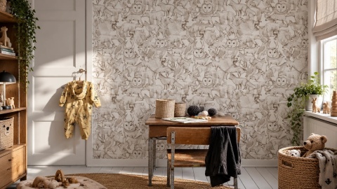 Tapeta Forest Friends Brown od Wallcolors