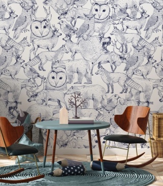 Tapeta Forest Friends od Wallcolors