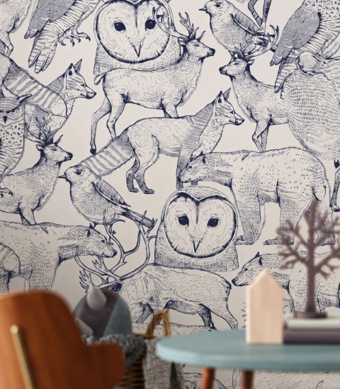 Tapeta Forest Friends od Wallcolors