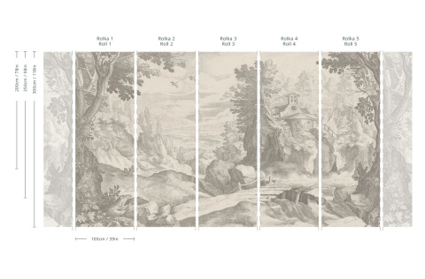 Sacred Path Beige Tapete von Wallcolors