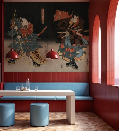 Midnight Kabuki Tapete von Wallcolors
