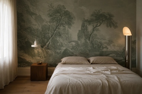 Ethereal Valley Green Tapete von Wallcolors