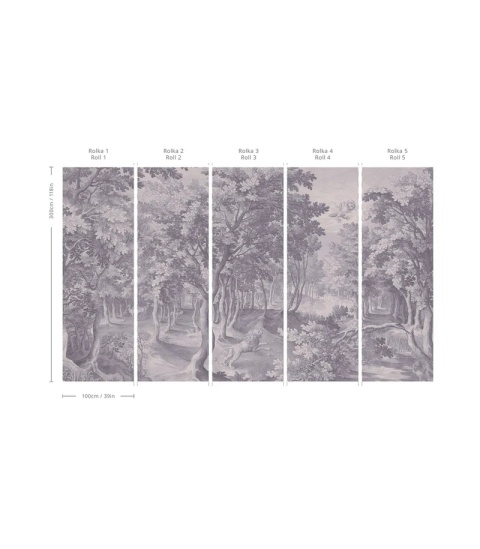 Tapeta Timeless Trees Blue od Wallcolors