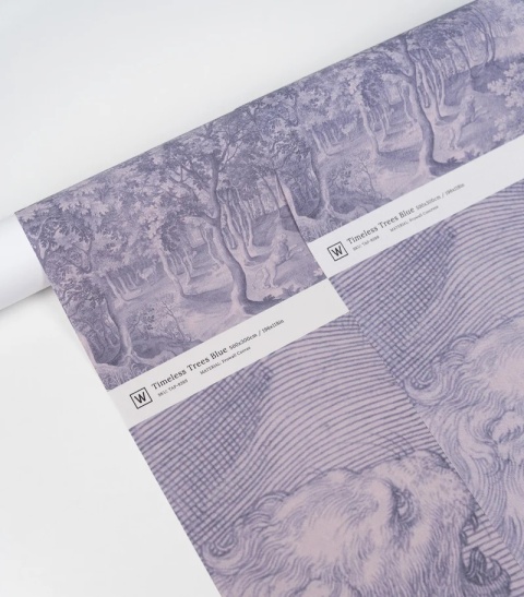 Tapeta Timeless Trees Blue od Wallcolors
