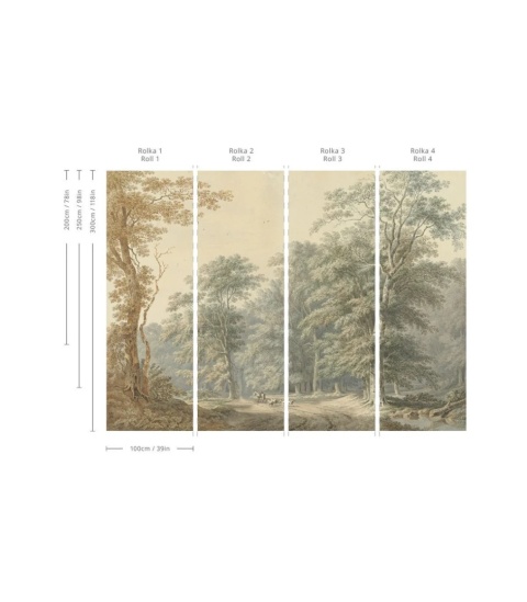 Tapeta Watercolor Grove od Wallcolors