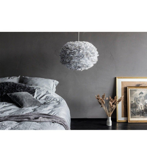 Lampa Vita EOS z piór LARGE LIGHT GREY