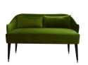 Emi velvet green grass upholstered sofa