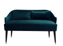 Emi velvet turquoise upholstered sofa
