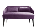 Emi velvet purple upholstered sofa