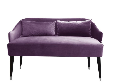 Emi Samt lila gepolstertes Sofa