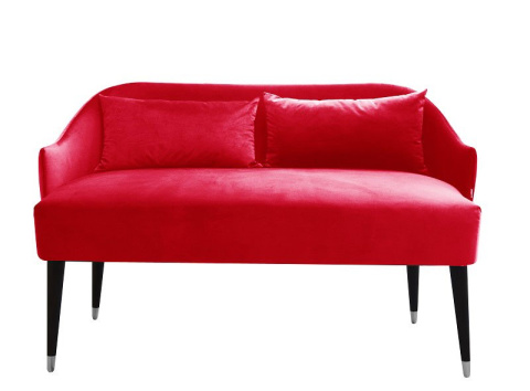 Emi samtrosa Polstersofa