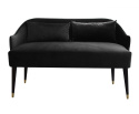 Emi velvet black upholstered sofa