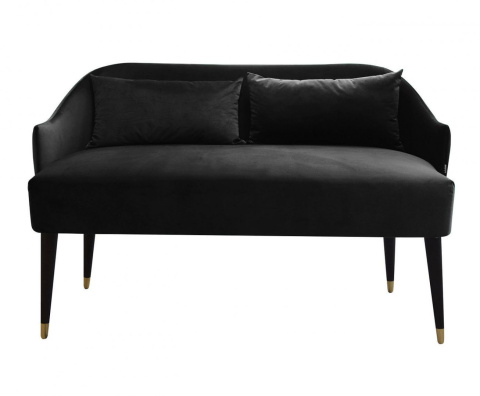 Emi samtschwarzes Polstersofa