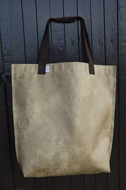 Mr.m Vintage cappuccino bag, natural leather