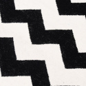 Wełniany dywan / ręcznie tkany / Chevron black white 2