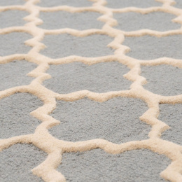 Wełniany dywan / ręcznie tkany / Moroccan trellis grey