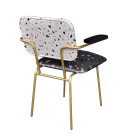 Terrazzo-Stuhl mit Armlehnen
