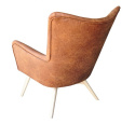 Wesley leather upholstered armchair