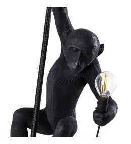Monkey Seletti ceiling lamp, black