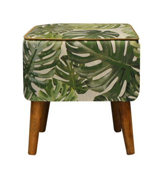 Hocker Mr. M Monstera grün