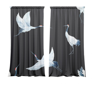 Set of drapes Birds