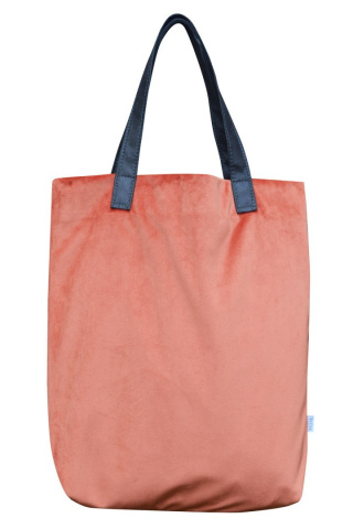 Bag Mr. m velvet coral/ears natural leather