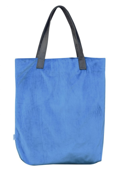 Bag Mr. m velvet blue/ears natural leather