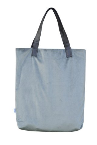 Mr m Tasche samt grau/Ohren Naturleder